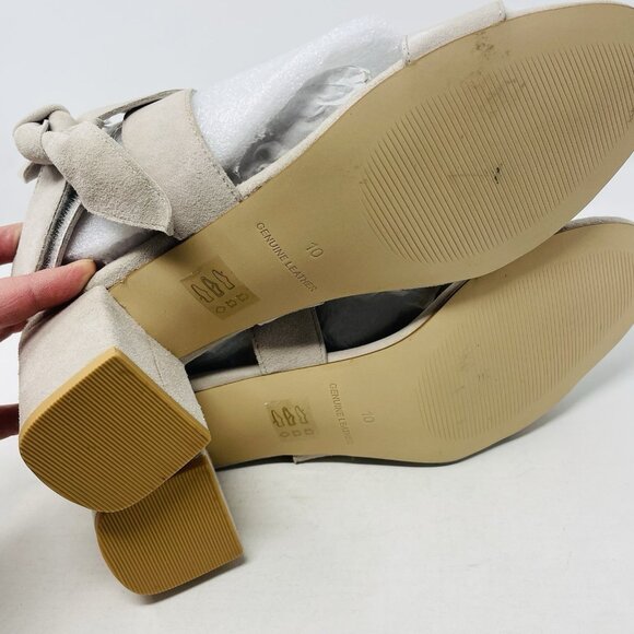 Journee Signature Collection Womens 10 Leather Hether Block Heel Sandals $119 - Picture 9 of 12